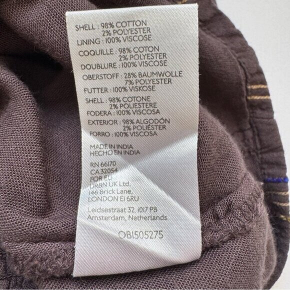 🍄 50% OFF - Free People Corset Top Brown Espresso Bean Striped Shirt Blouse - Picture 14 of 15